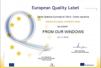 eTwinningový projekt From Our Windows získal EVROPSKOU Quality Label